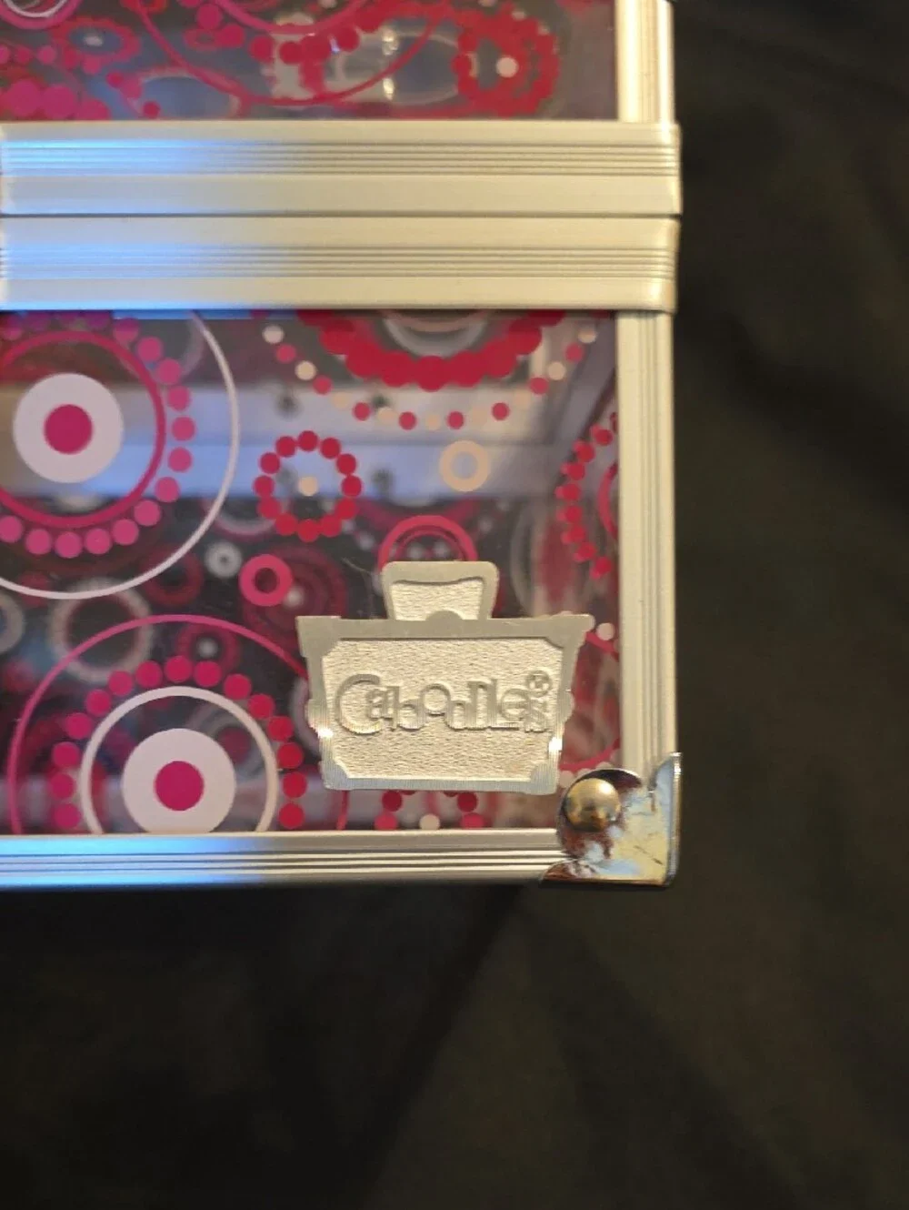 Pink Patterned Cosmetic Storage Case
